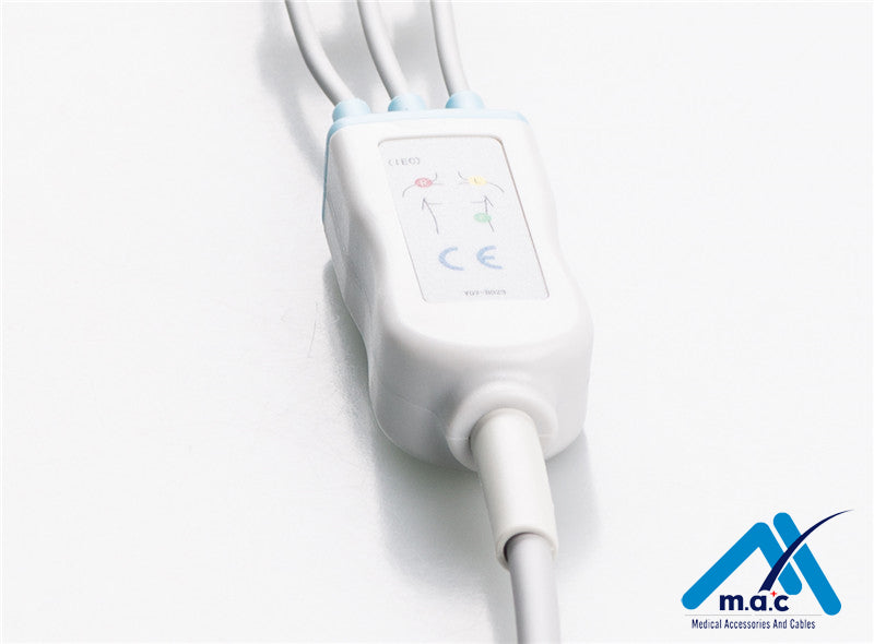 AAMI Compatible Disposable One Piece ECG Fixed Cable 23M40RS-I