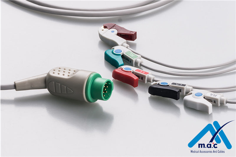 Biolight Compatible Disposable One Piece ECG Fixed Cable 25M57P