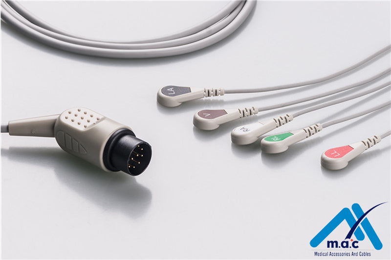 Compatible Disposable One Piece ECG Fixed Cable 25M07S
