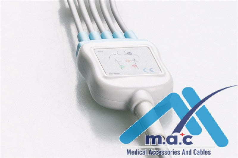 Compatible Reusable One Piece ECG Fixed Cable 25M11S