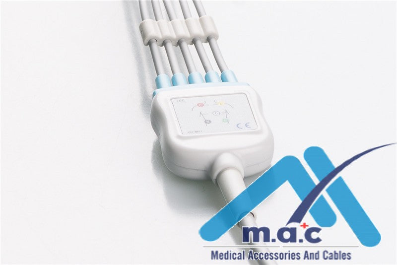 GE Healthcare - Marquette Compatible Disposable One Piece ECG Fixed Cable 25M86S-I