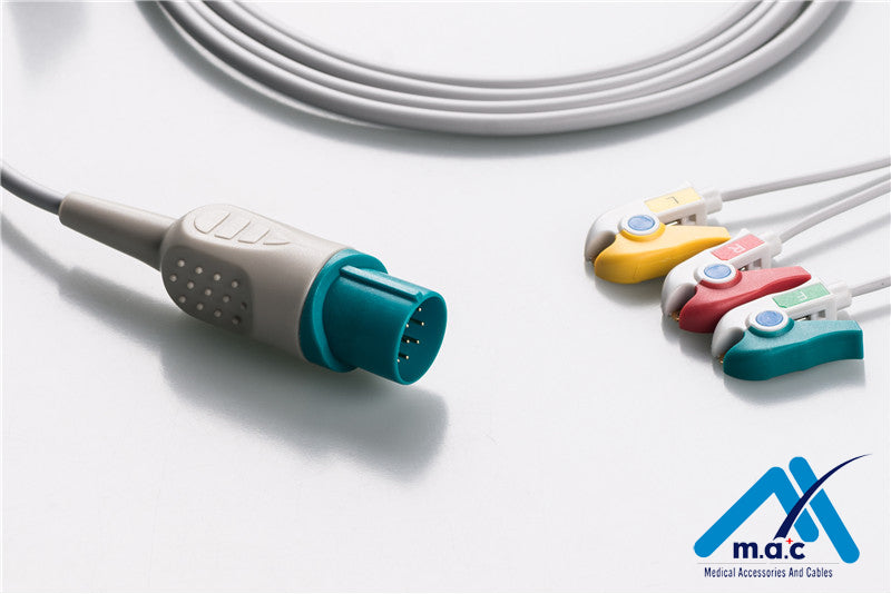 Generra Compatible One Piece Reusable ECG Cable 23M13P-I