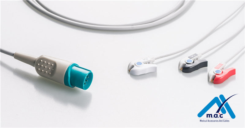NihonKohden Compatible Disposable One Piece ECG Fixed Cable 23M13P