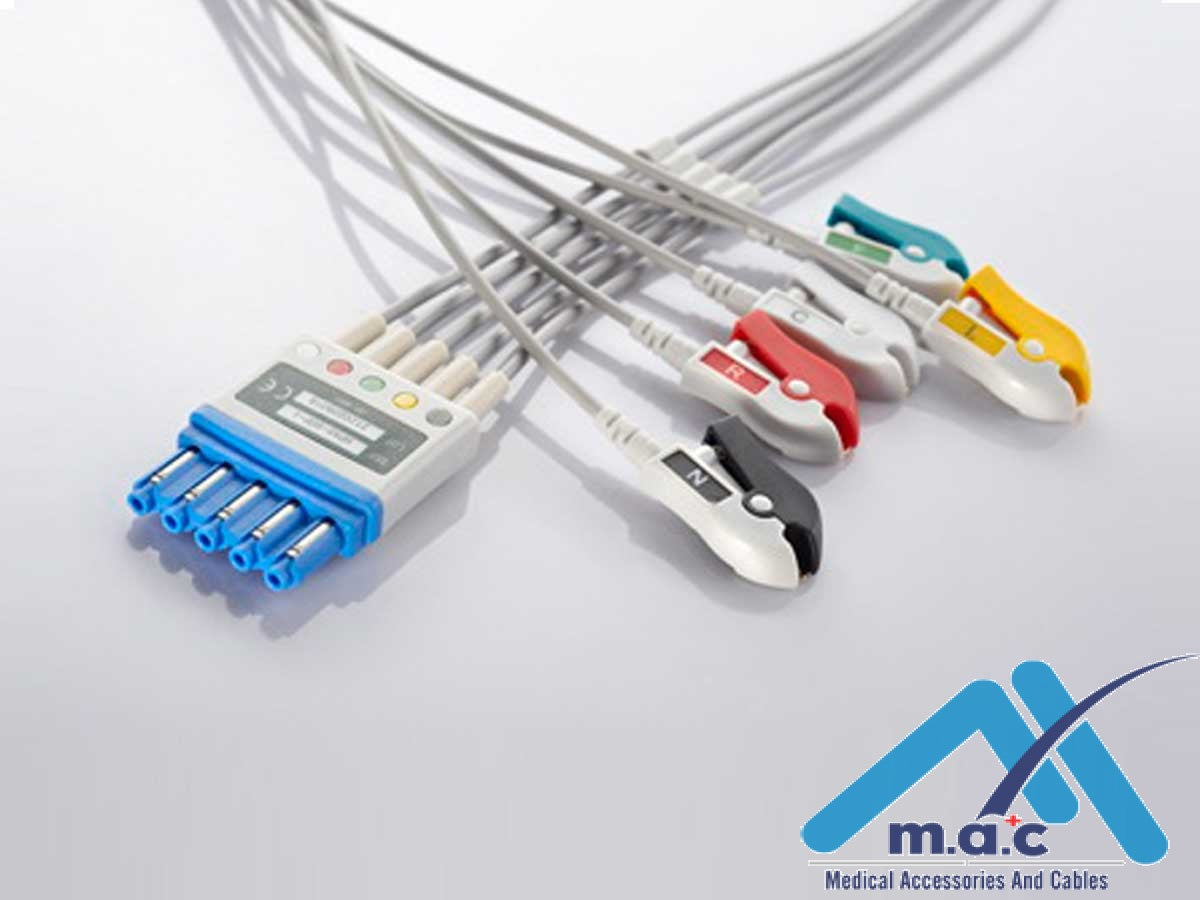 Philips Reusable ECG Lead Wires HPMA5-90P - M1968A