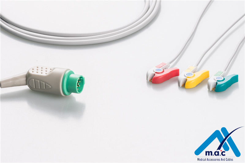 Schiller Compatible One Piece ECG Fixed Cable 23M54P-I