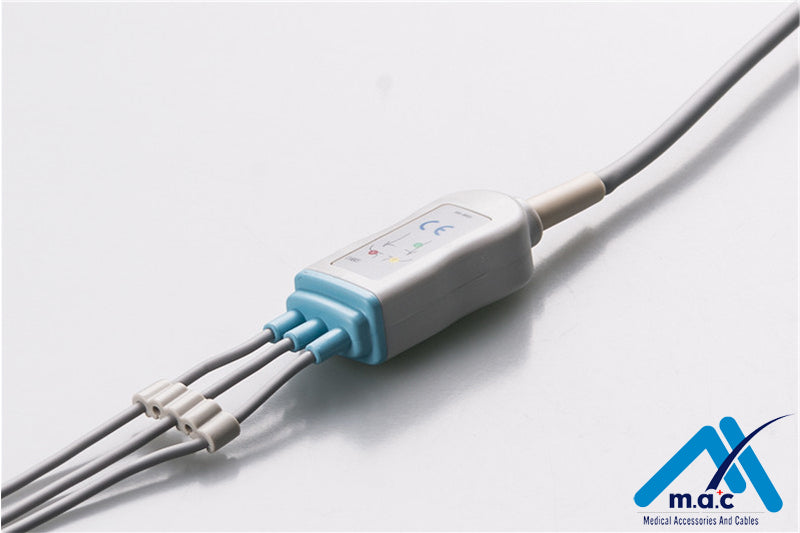 Welch Allyn Compatible Disposable One Piece ECG Fixed Cable 23M53P-I