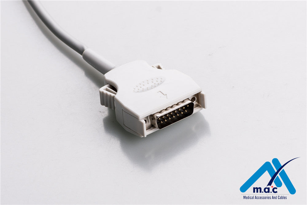 Mortara Compatible One Piece Reusable EKG Cable - AHA