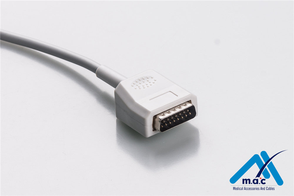 Nihon Kohden Compatible One Piece Reusable EKG Cable - AHA