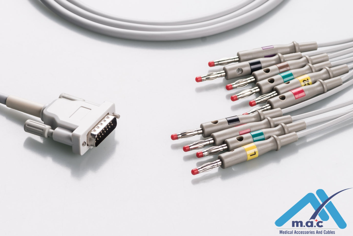 Schiller Reusable One Piece EKG Fixed Cable E1M0-SH2-B/I