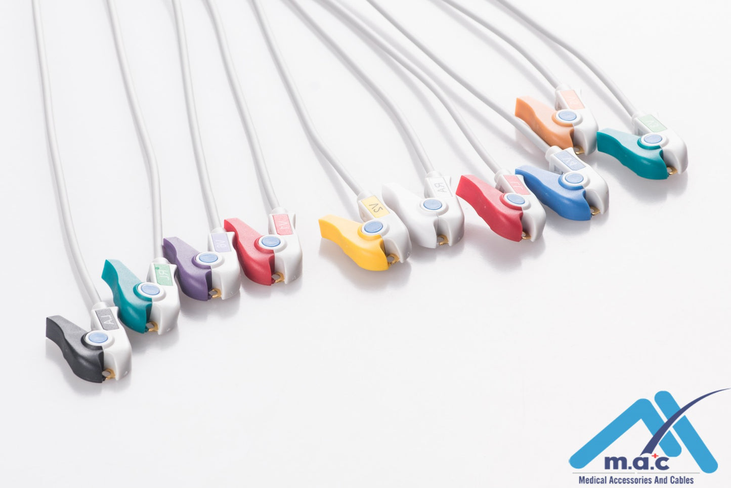 Mortara - Burdick - Quinton Reusable One Piece EKG Fixed Cable E1M0R-BK3-P