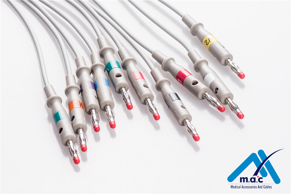 Edan Compatible One Piece Reusable EKG Cable - AHA - 01.57.107048