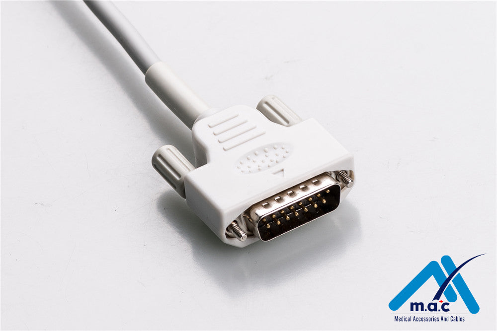 Edan Compatible One Piece Reusable EKG Cable - AHA