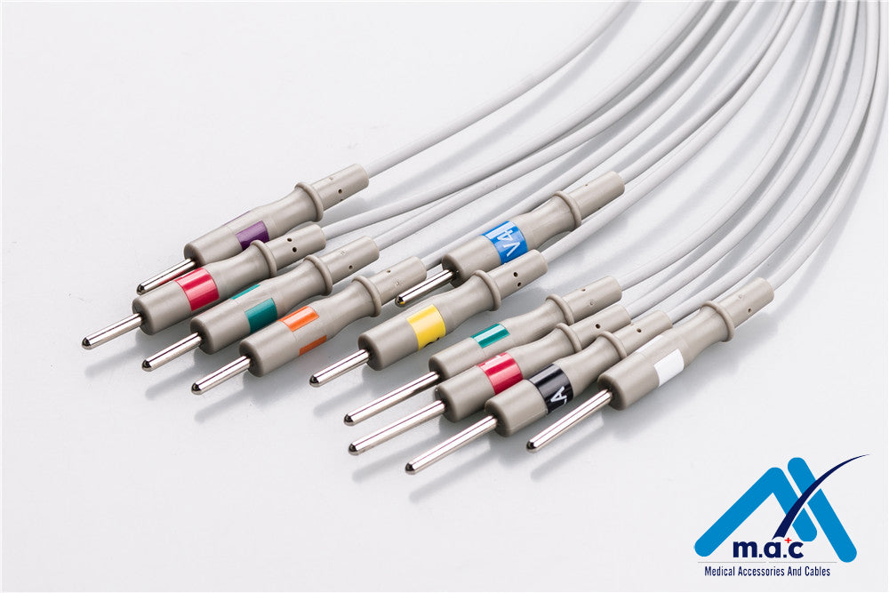 Edan Compatible One Piece Reusable EKG Cable - AHA