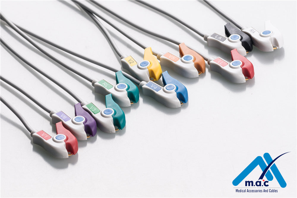 Philips Compatible One Piece Reusable EKG Cable - AHA