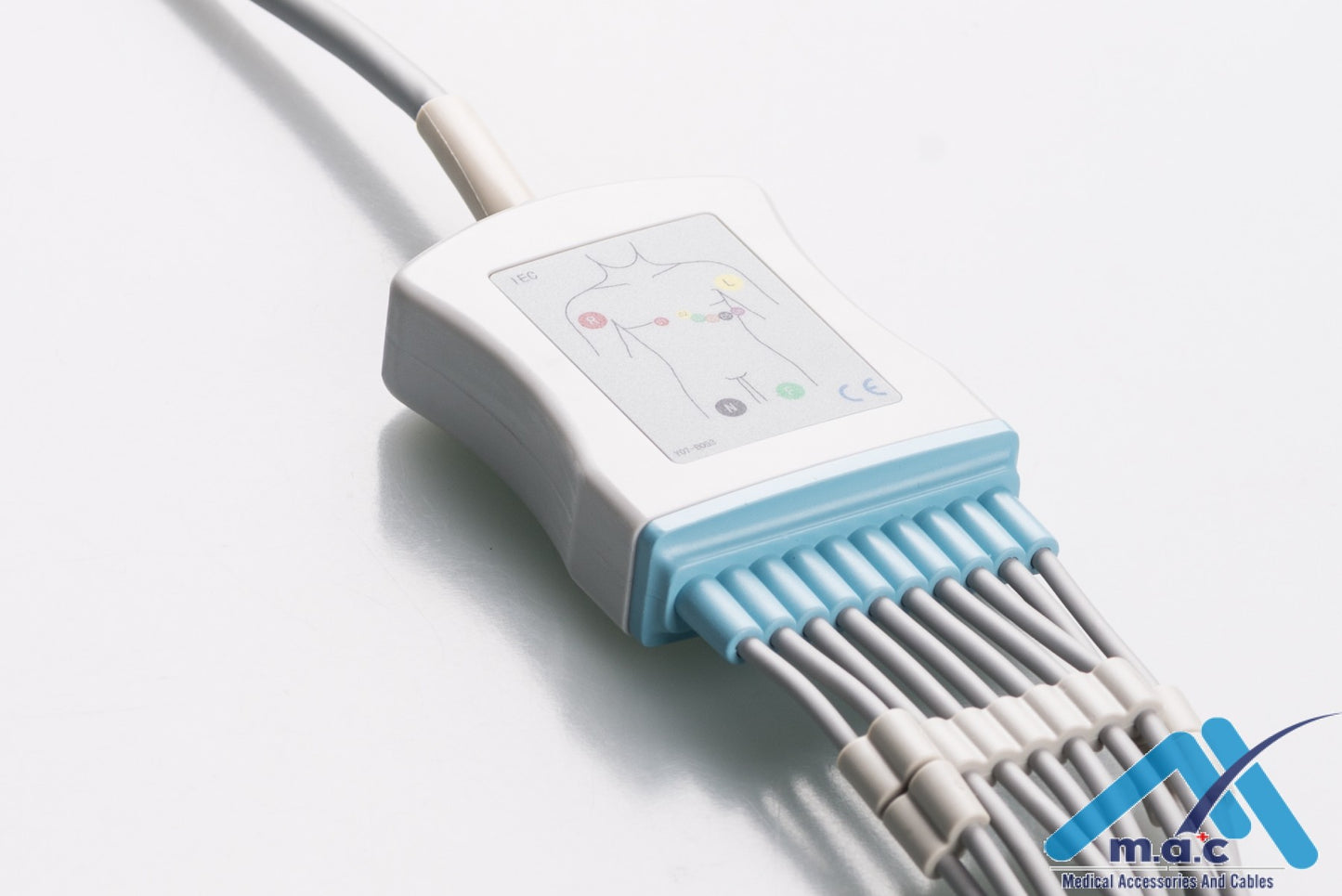 Kenz Reusable One Piece EKG Fixed Cable E1M0R-KZ1-B/I