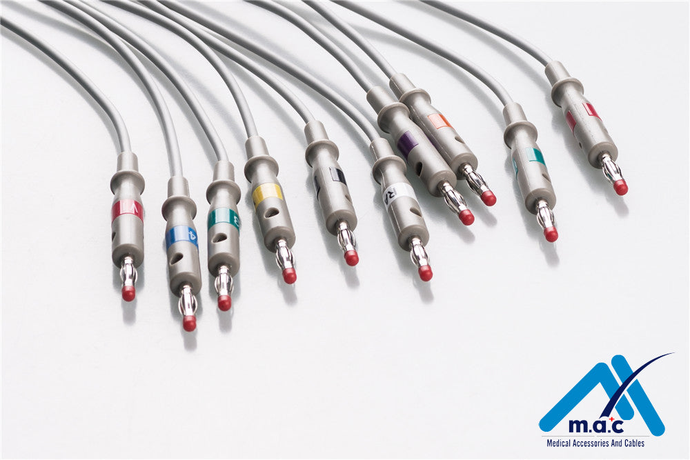 Marquette Compatible One Piece Reusable EKG Cable - AHA