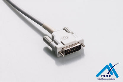 Schiller (Long Screw) Compatible One Piece Reusable EKG Cable - AHA - 2.400116E