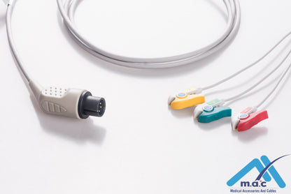 AAMI 6PIN Reusable One Piece ECG Fixed Cable 23M40P-I 23M40P