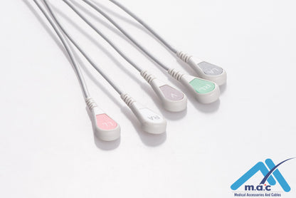 AAMI 6PIN Reusable One Piece ECG Fixed Cable 25M40S 25M40S-I