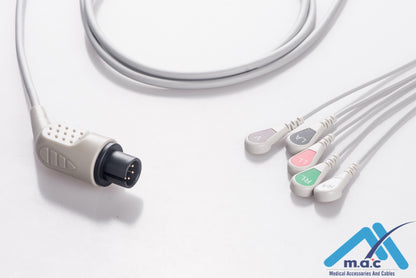 AAMI 6PIN Reusable One Piece ECG Fixed Cable 25M41S