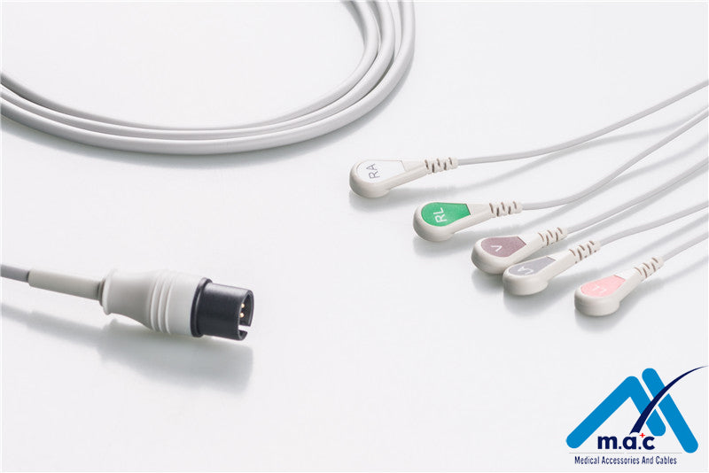 Compatible Reusable One Piece ECG Fixed Cable 25M11S