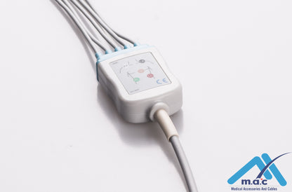 GE Healthcare - Datex - Ohmeda Reusable One Piece ECG Fixed Cable 25M95P