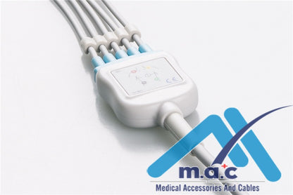 GE Healthcare>Datex>Ohmeda Compatible Disposable One Piece ECG Fixed Cable 25M92S-I
