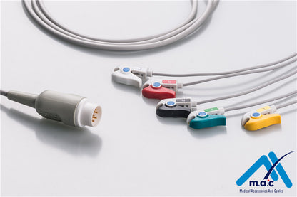 Philips Compatible Disposable One Piece ECG Fixed Cable 25M029P-I