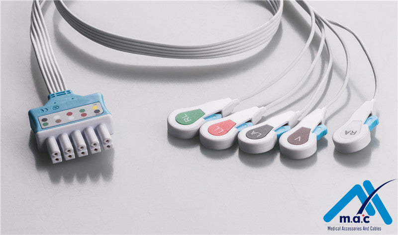 Siemens Compatible Disposable ECG Lead Wires SMM5-90DS