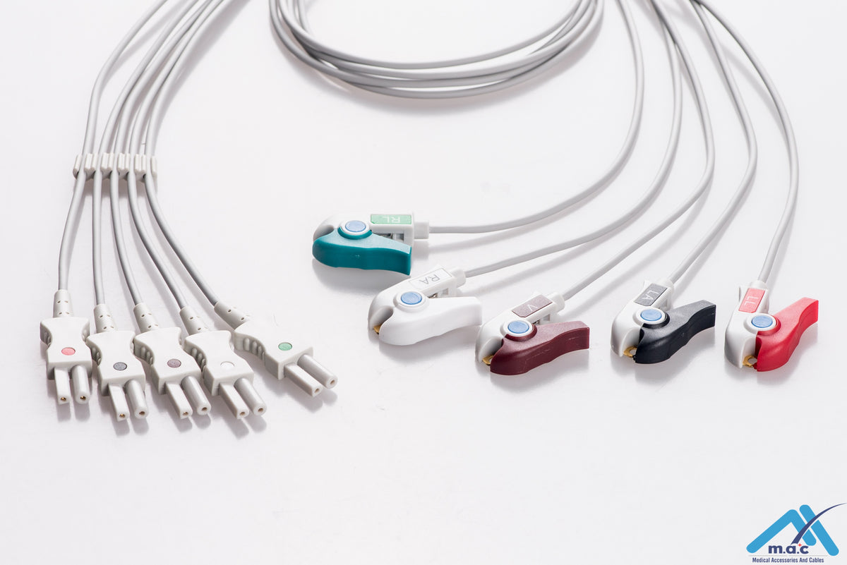 Spacelabs Ecg Machine Spacelabs Reusable ECG LeadWires SLMB5-90P – Macmedcable