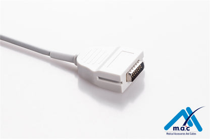 Burdick Compatible One Piece Reusable EKG Cable - AHA - 012-0700-00
