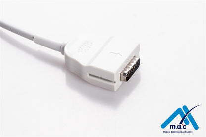 Burdick Compatible One Piece Reusable EKG Cable - AHA