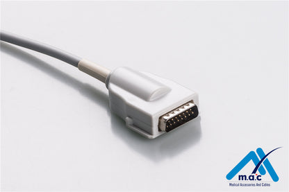 Burdick Compatible One Piece Reusable EKG Cable - AHA - 7725