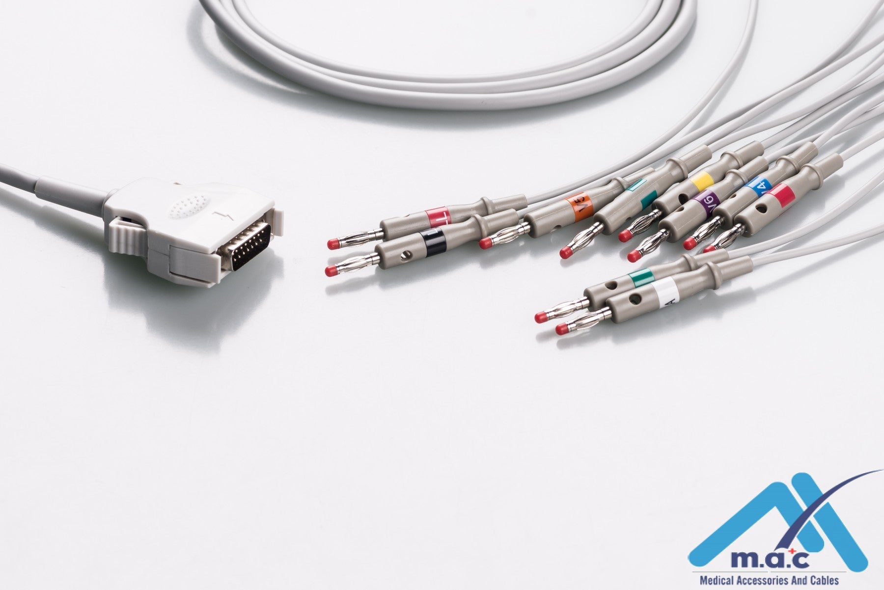 Mortara Reusable One Piece EKG Fixed Cable E1M0-MT-B – Macmedcable