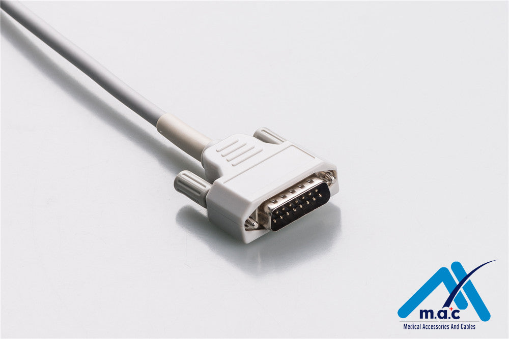 Nihon Kohden Compatible One Piece Reusable EKG Cable - AHA - BA-903D