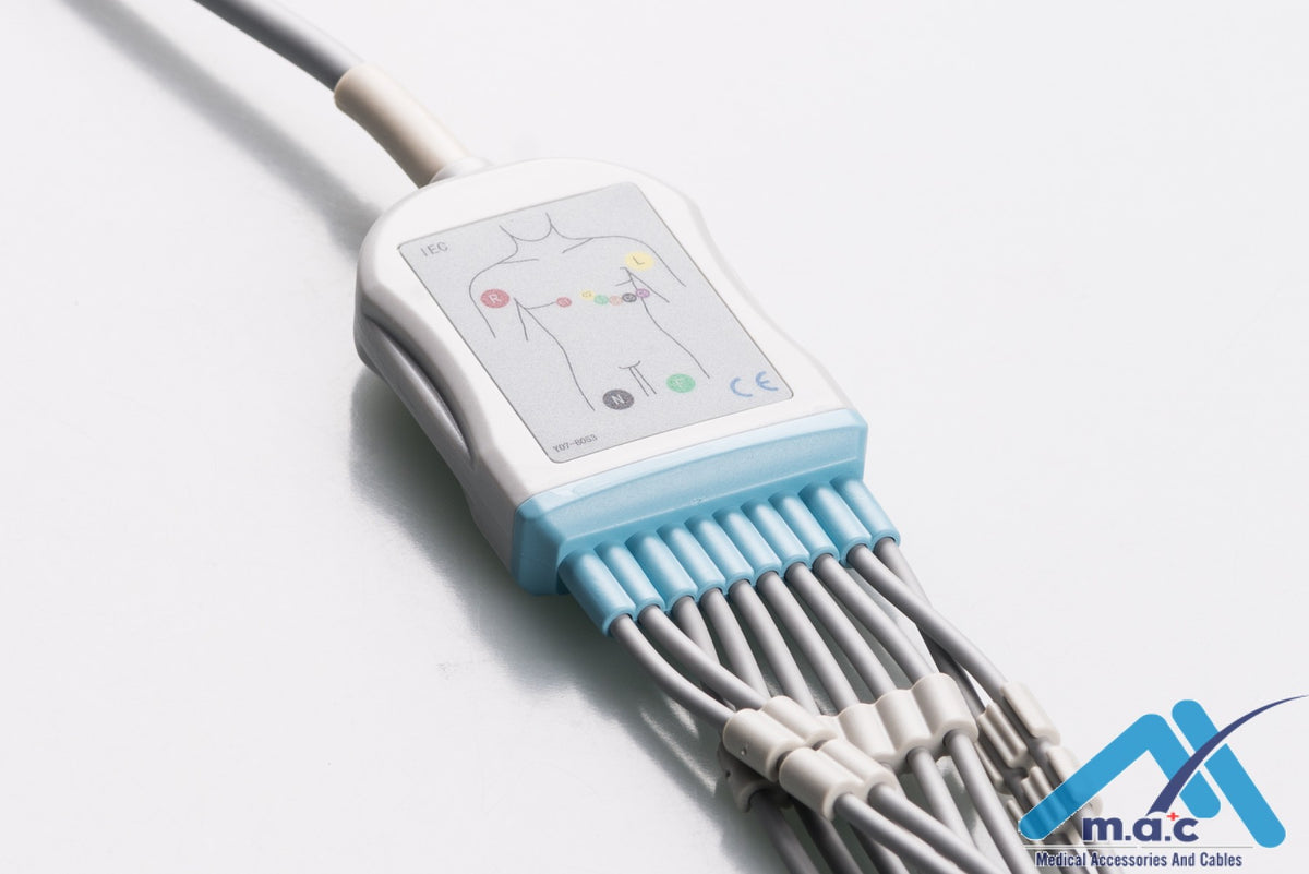 Nihon Kohden BJ-753P ECG Patient Cable 6 leads One Piece ECG Cable With Snap Nihon Kohden BJ-753P ECG Patient Cable 6 leads One Piece ECG Cable With Snap