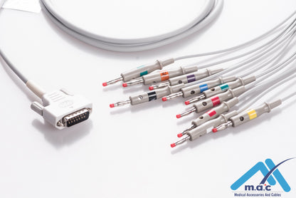 Edan Reusable One Piece EKG Fixed Cable E1M0R-ED-B E1M0R-ED-B/I