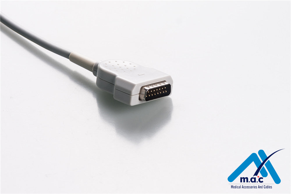 Marquette Compatible One Piece Reusable EKG Cable - AHA