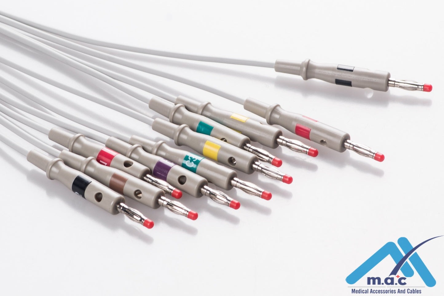 Nihon Kohden Reusable One Piece EKG Fixed Cable E1M0R-NK2-B/I