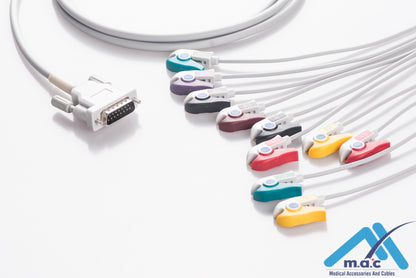 Schiller Reusable One Piece EKG Fixed Cable E1M0R-SH1-P/I