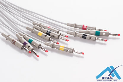 Schiller Reusable One Piece EKG Fixed Cable E1M0R-SH2-B/I E1M0R-SH2-B