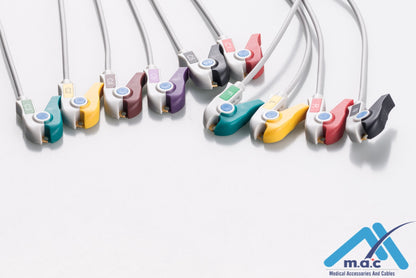 Schiller Reusable One Piece EKG Fixed Cable E1M0R-SH2-P/I