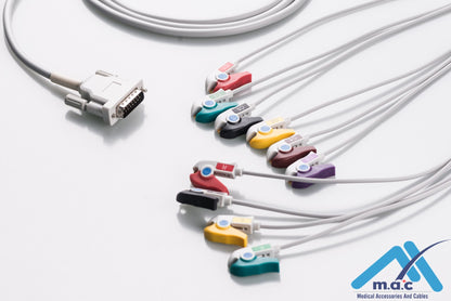 Schiller Reusable One Piece EKG Fixed Cable E1M0R-SH2-P/I