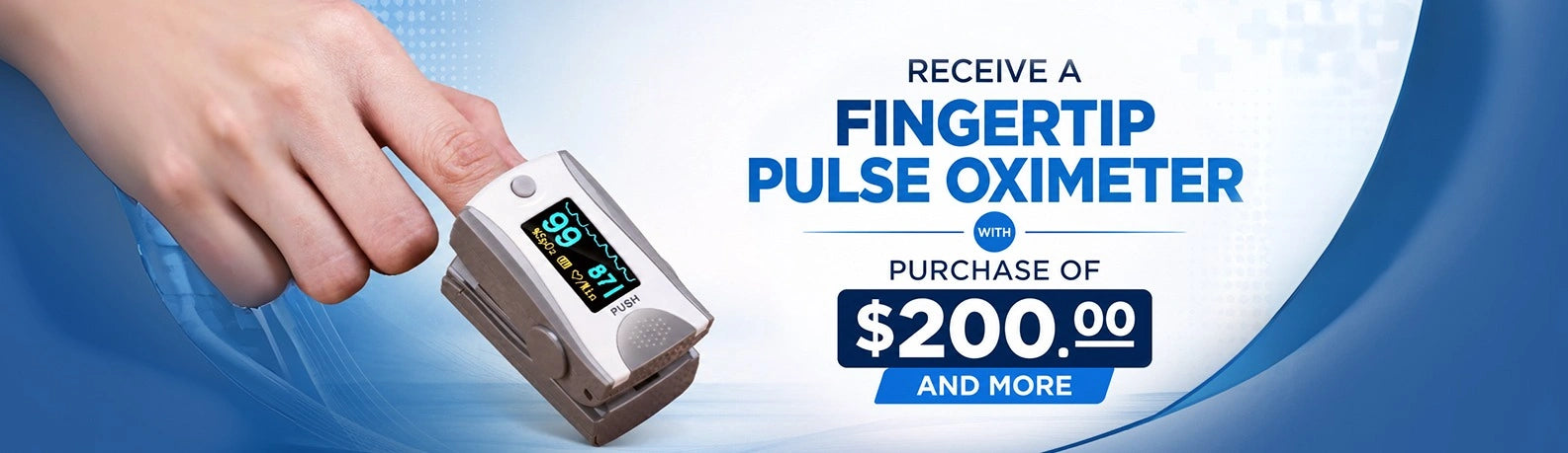 fingertip pulse oximeter Banner